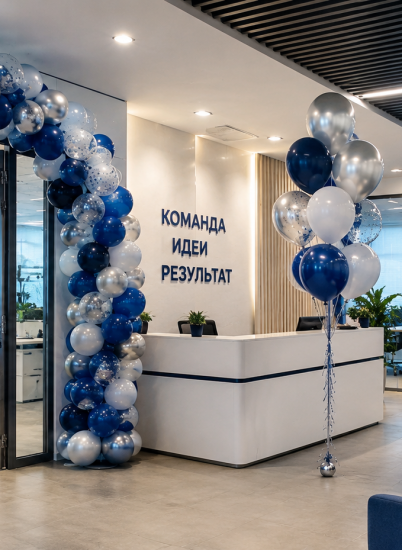 Оформление офиса воздушными шарами для корпоративных мероприятий