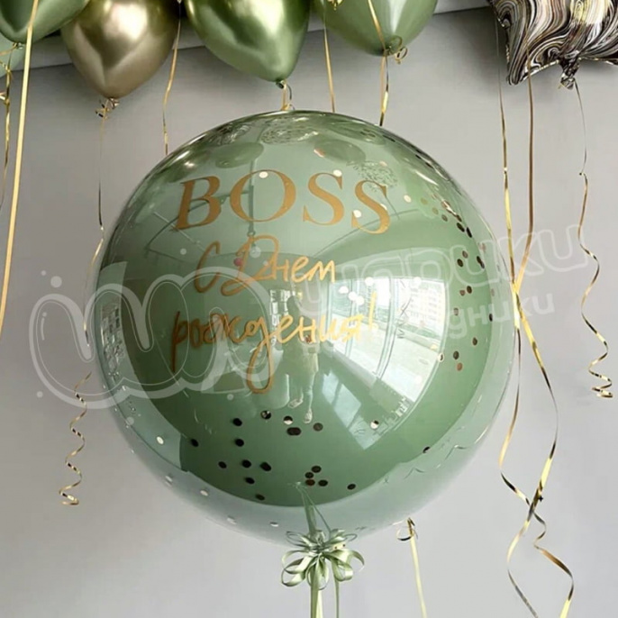 Стеклянный шар «Boss и его день»